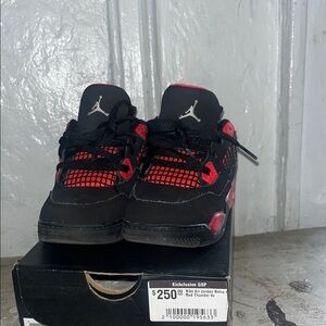 Jordan Kids Black and Red Sneakers